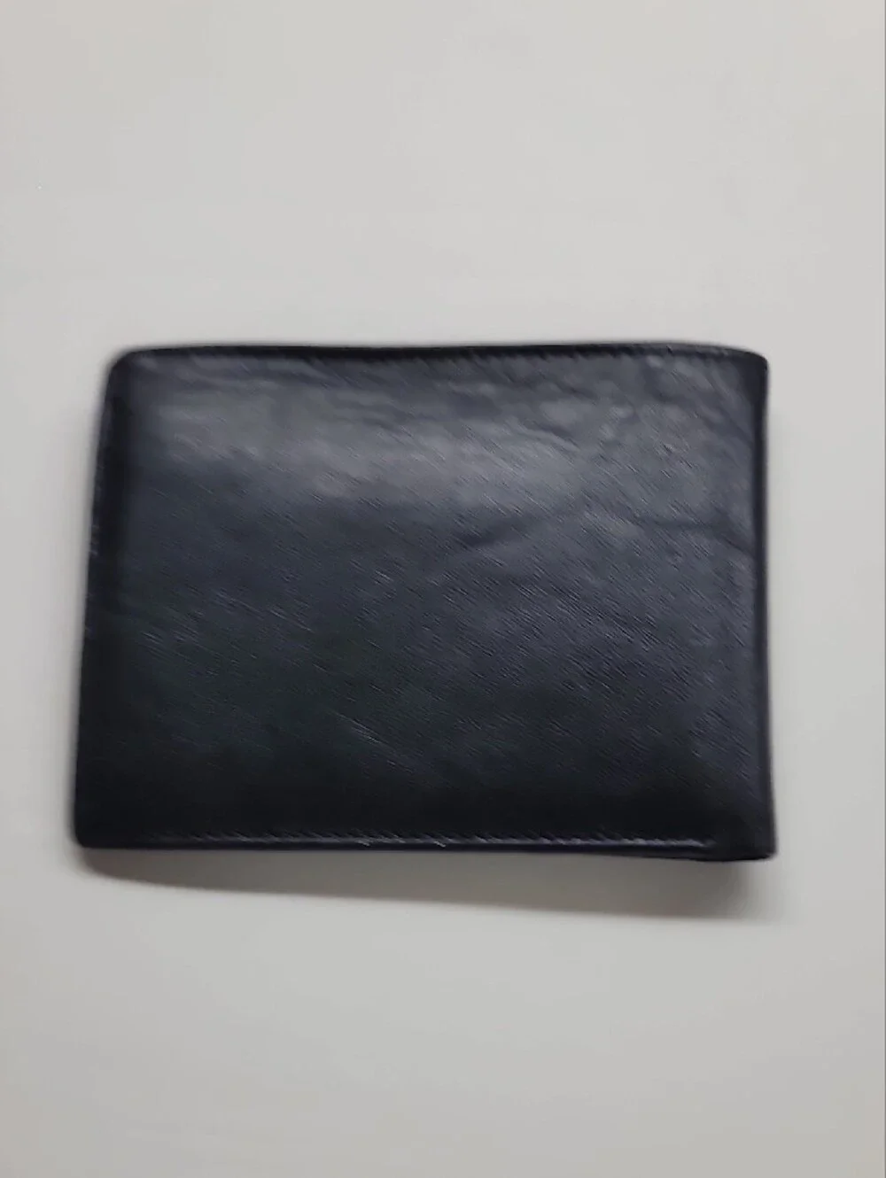 Perry Ellis Black Leather Slim Bi-Fold Wallet